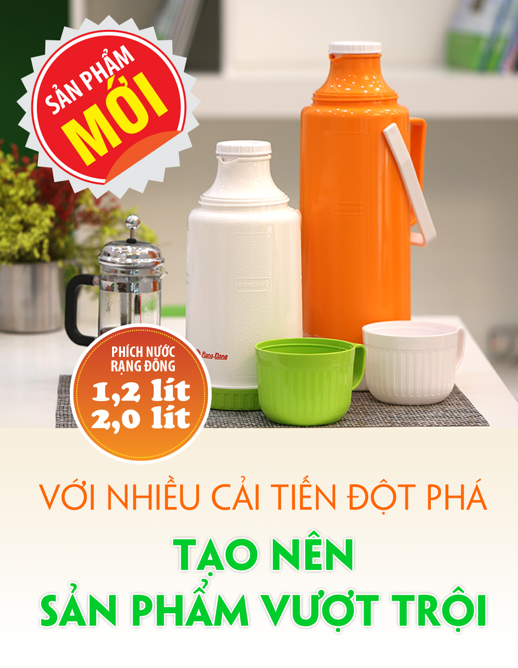 Phích Đựng Nước Nóng 2 Lít N5 màu ngẫu nhiên
