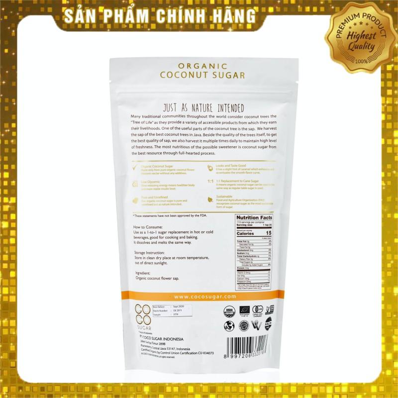 Đường Mật Hoa Dừa Hữu Cơ PT Coco Sugar túi 454g - Tốt Cho Bệnh Nhân Tiểu Đường, phù hợp chế độ ăn kiêng