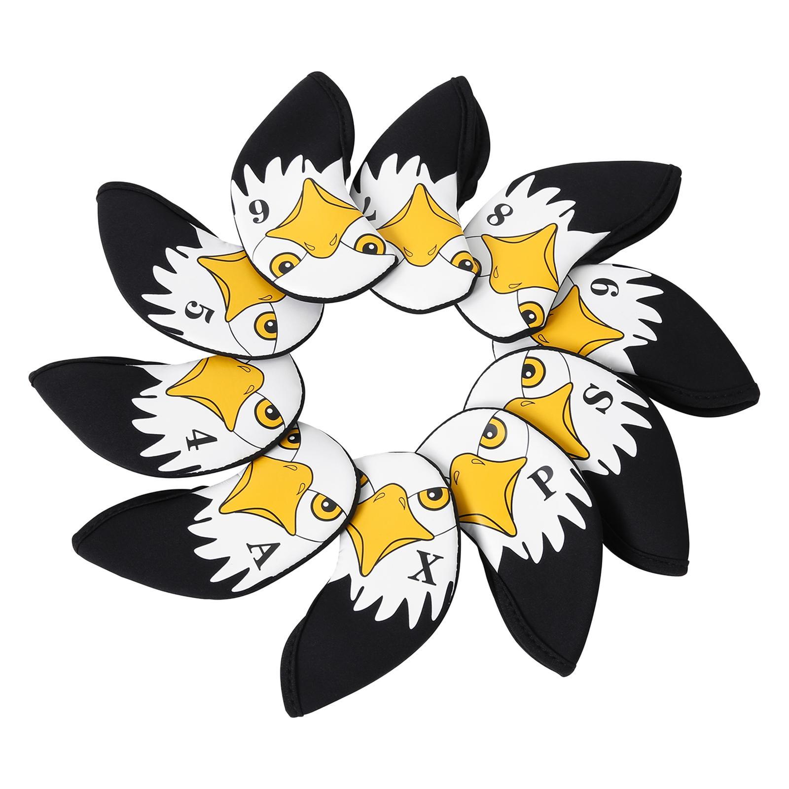 10Pcs Golf Iron Headcovers Golf Club Head Cover Protective Headcover Sleeve