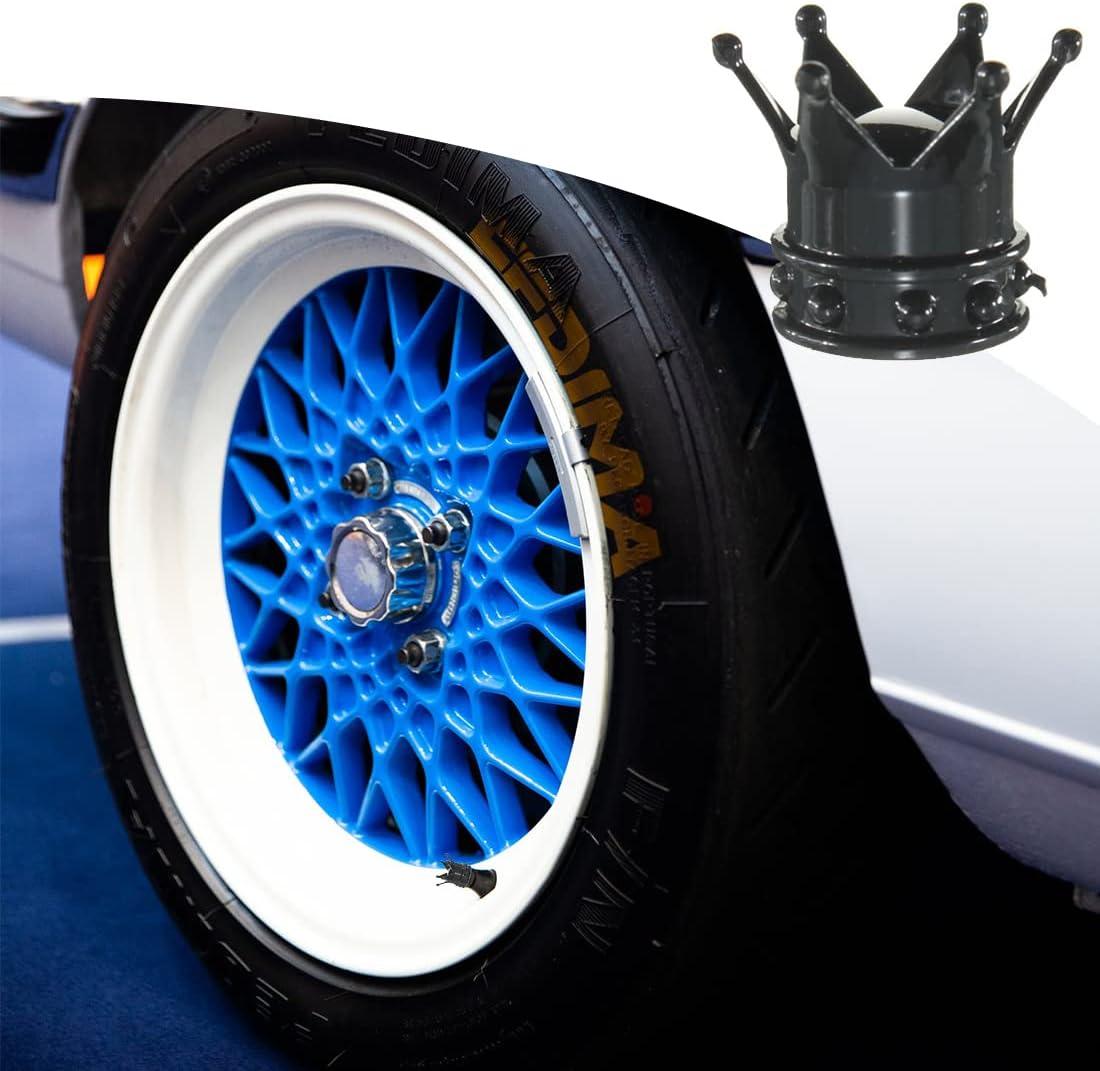 4 Cái Mũ Van Làm Thủ Công Pha Lê Vương Miện Với Gioăng Lốp Mũ Van Cho Xe Đạp Xe Máy Ô Tô Xe Kéo Xe Tay Ga Nắp Van Không Khí Mũ Lưỡi Trai-Đen