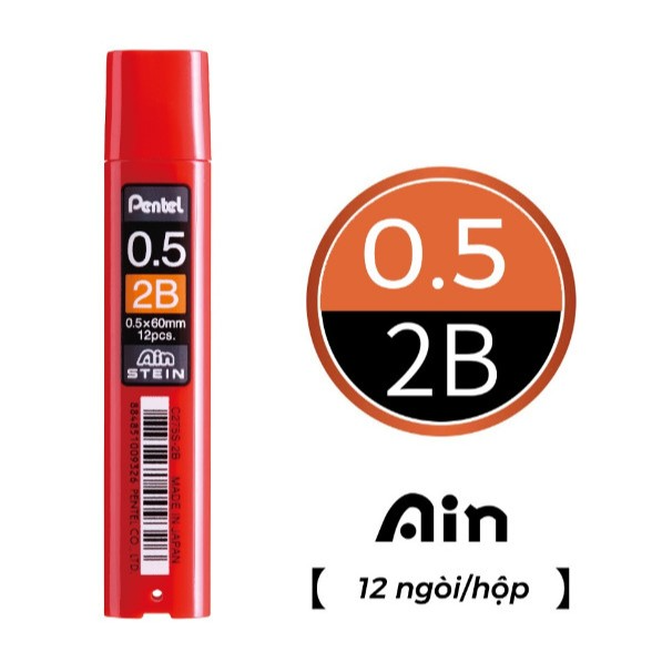 Bút Chì Kim Bấm Pentel A255 Ngòi 0.5mm Tiện Lợi - Nhập Khẩu Từ Nhật Bản