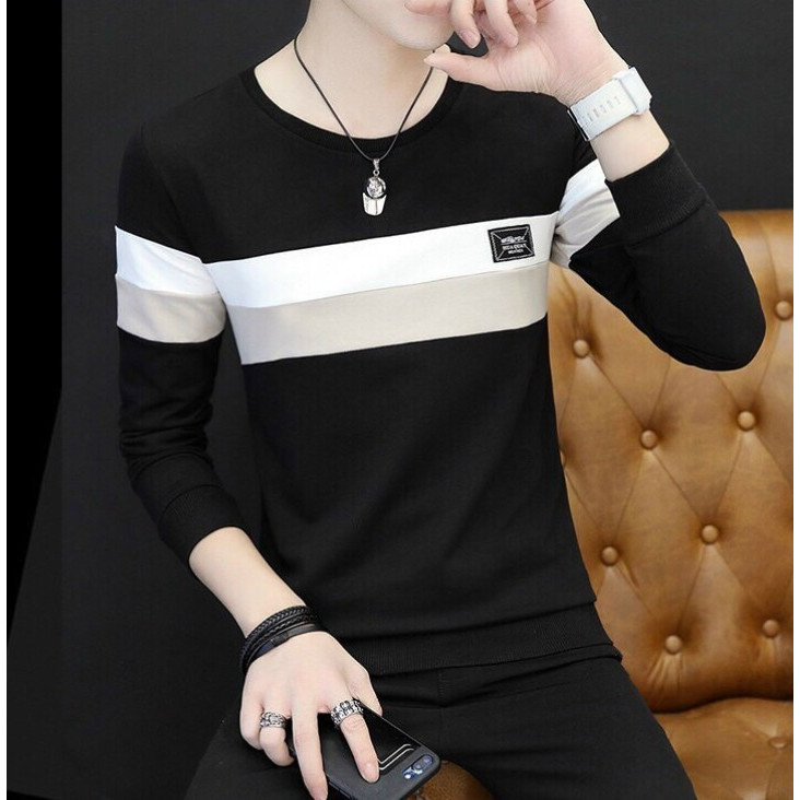 ÁO THUN NAM ĐẸP TAY DÀI VẢI COTTON