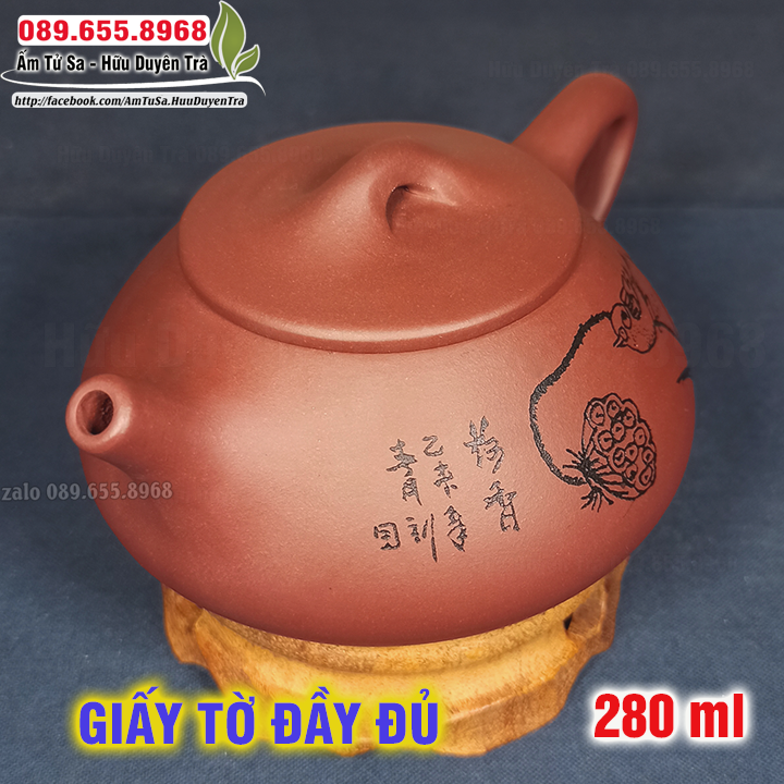 Ấm trà Tử Sa Đẹp thủy tam thiên - ấm tử sa nghi hưng dùng trà đạo cùng trà ô long, trà mạn, trà thái nguyên