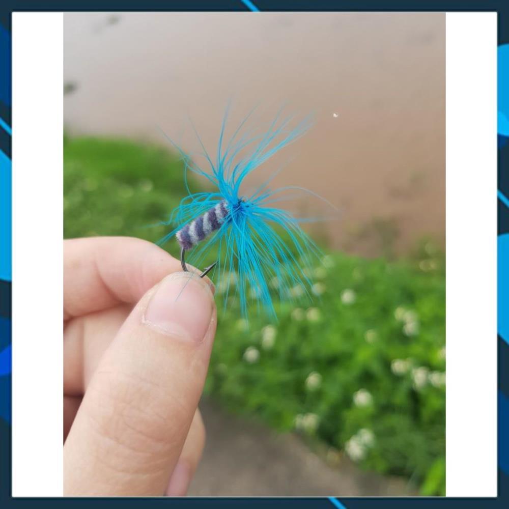 Combo 32 con mồi lông đủ màu câu cá rô phi,mương,ngão,lóc,.....