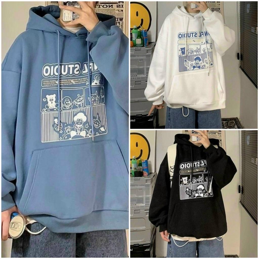Áo Khoác Hoodie Gấu UNFL STUDIO Form Rộng Unisex - Kiểu Khoác Nỉ Chống Nắng - Thu Đông - SHOP ÁO HOODIE
