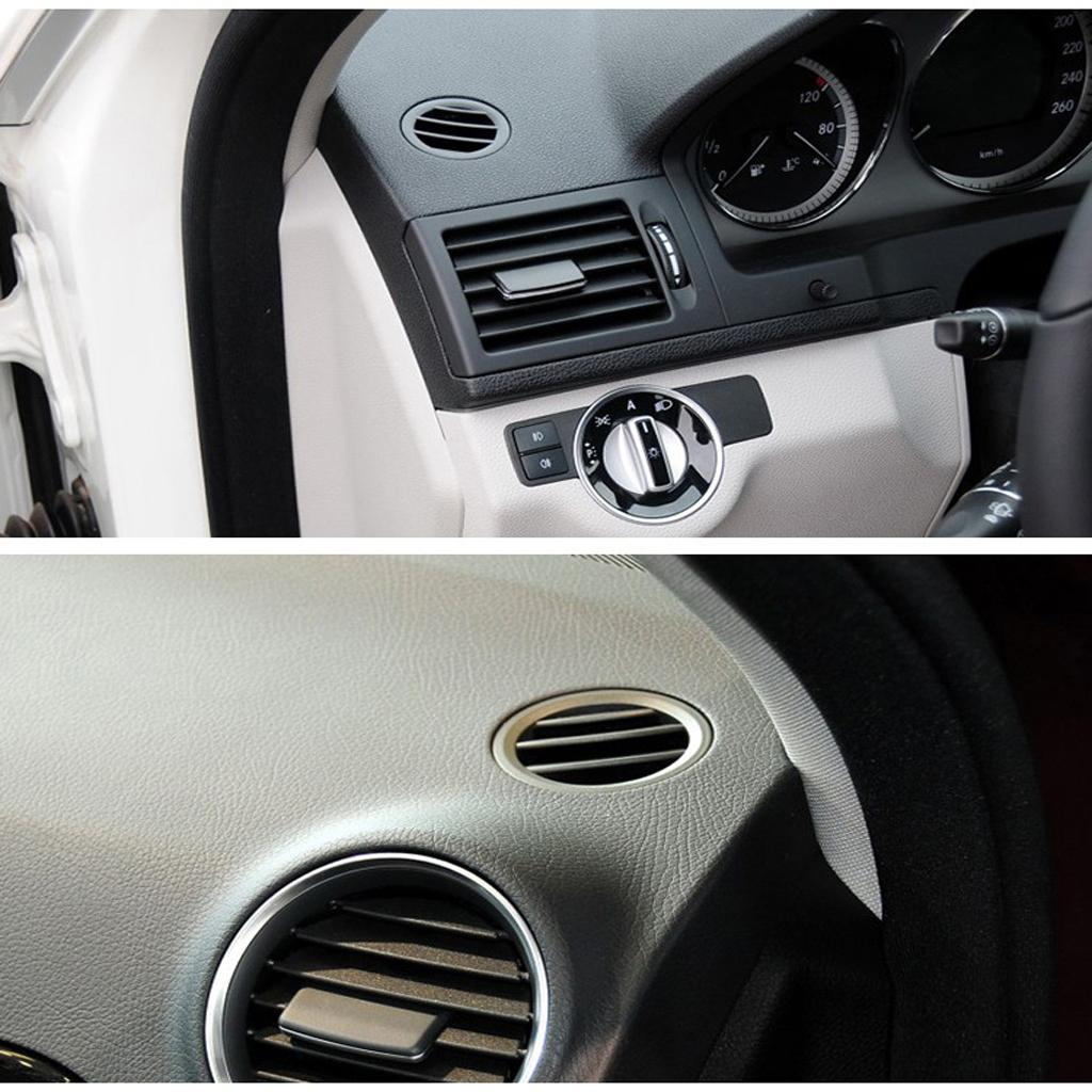 Dashboard Heater Ac Air Vent Round for Mercedes- W204 Black