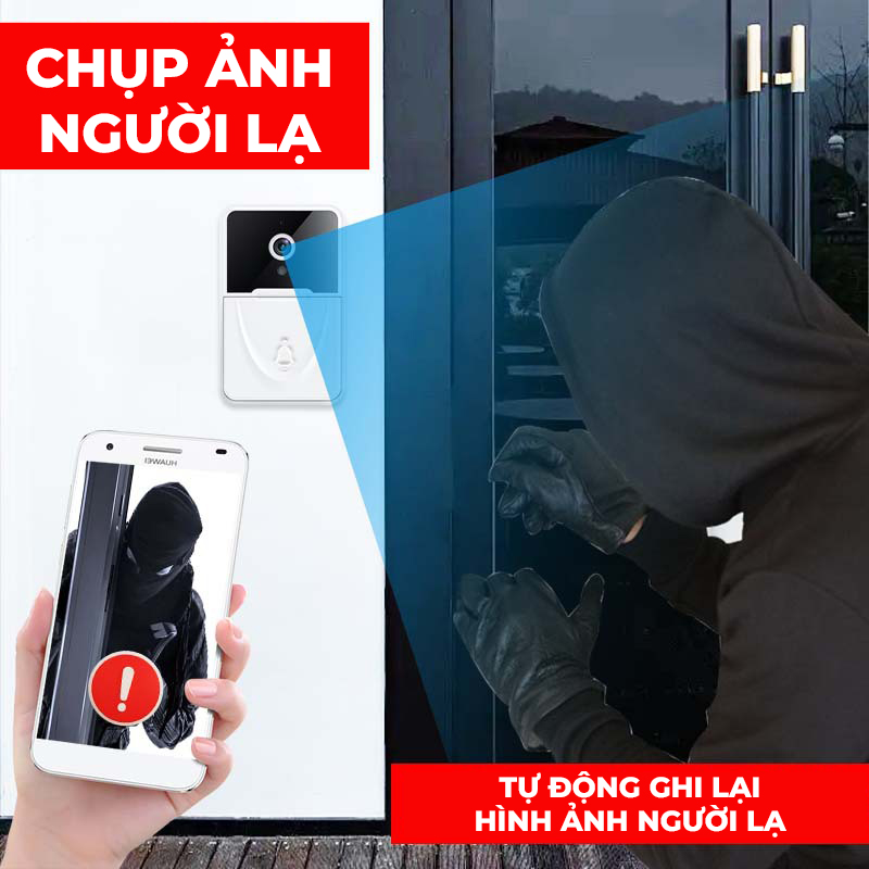 Chuông Cửa Thông Minh X3, M5, Camera An Ninh Gia Đình Chuông - Điện Thoại - Gọi Điện Không Dây Wifi - Loại Mới