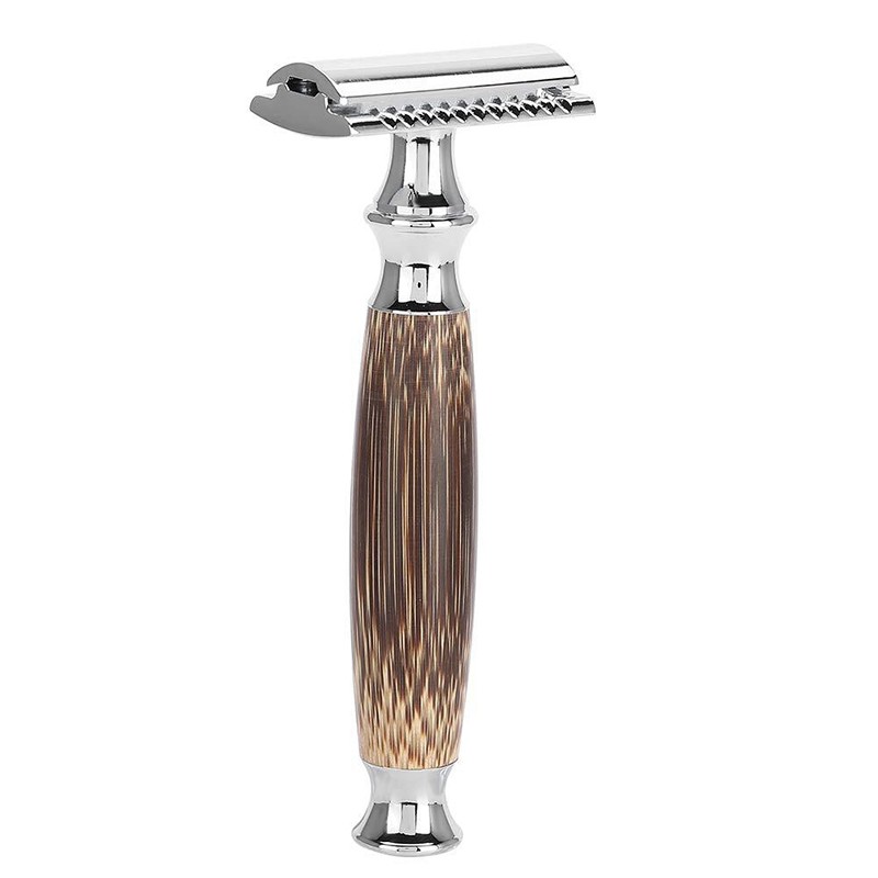 Dao cạo râu Classic cán tre cao cấp  Tặng 2 lưỡi cạo thay thế