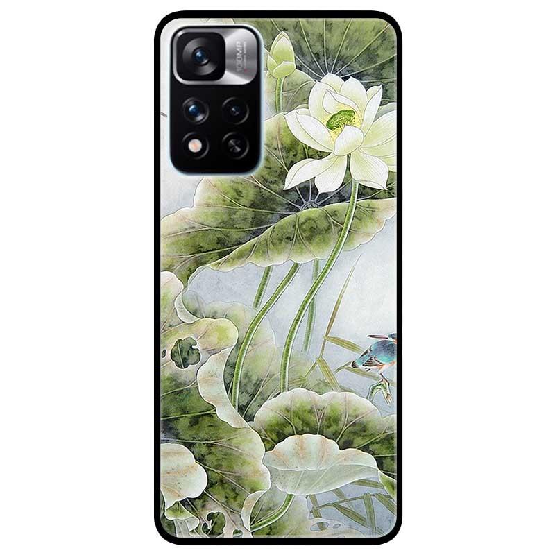 Ốp lưng dành cho Xiaomi Redmi Note 11 Pro 5G - Sen Trắng Chú Chim