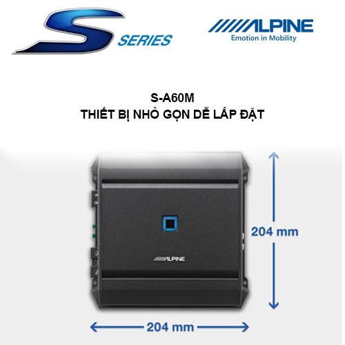 S-A60M Amply ô tô đơn kênh chính hãng Alpine