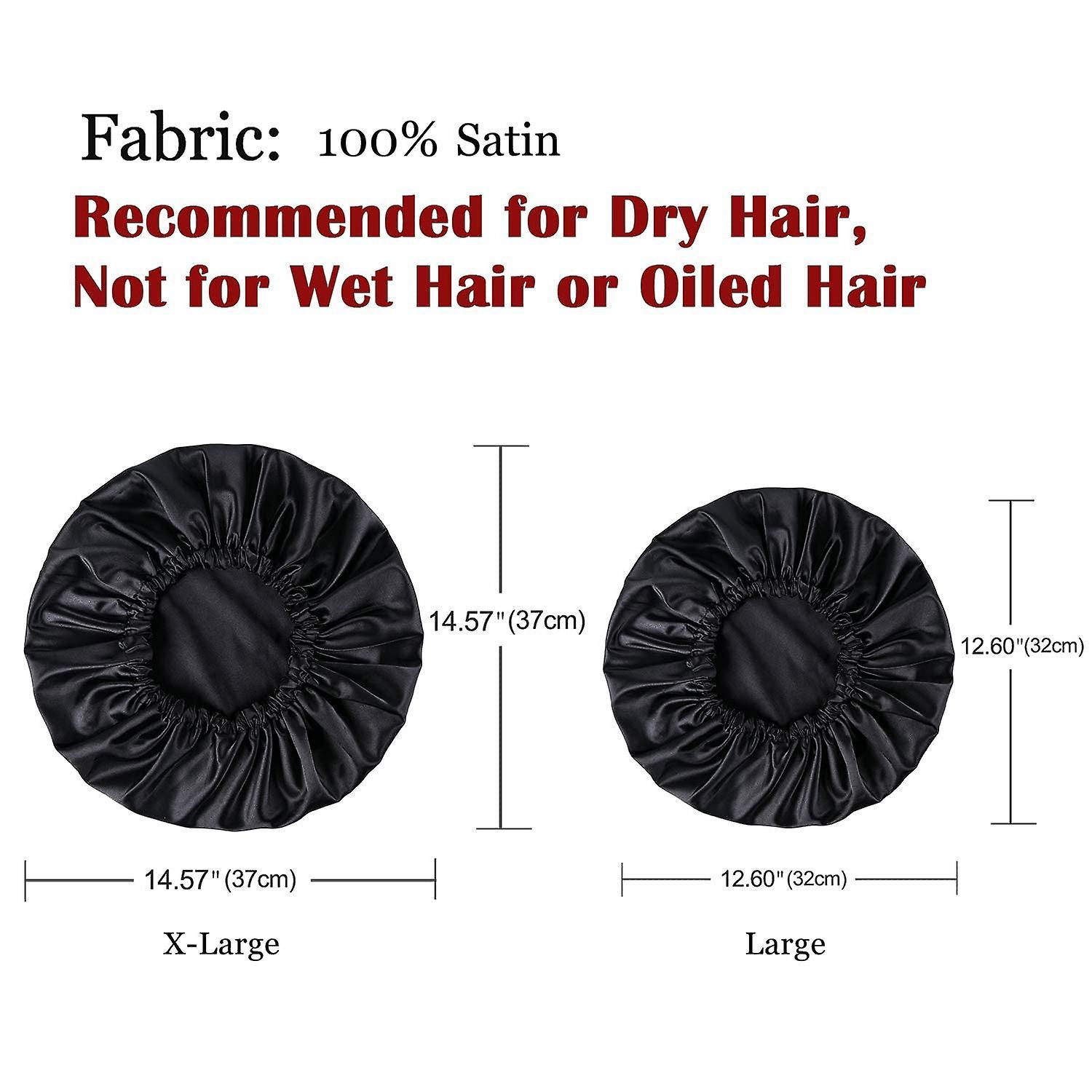 Mũ satin hai lớp cho các lọn tóc có thể điều chỉnh satin với dải đàn hồi cho phụ nữ