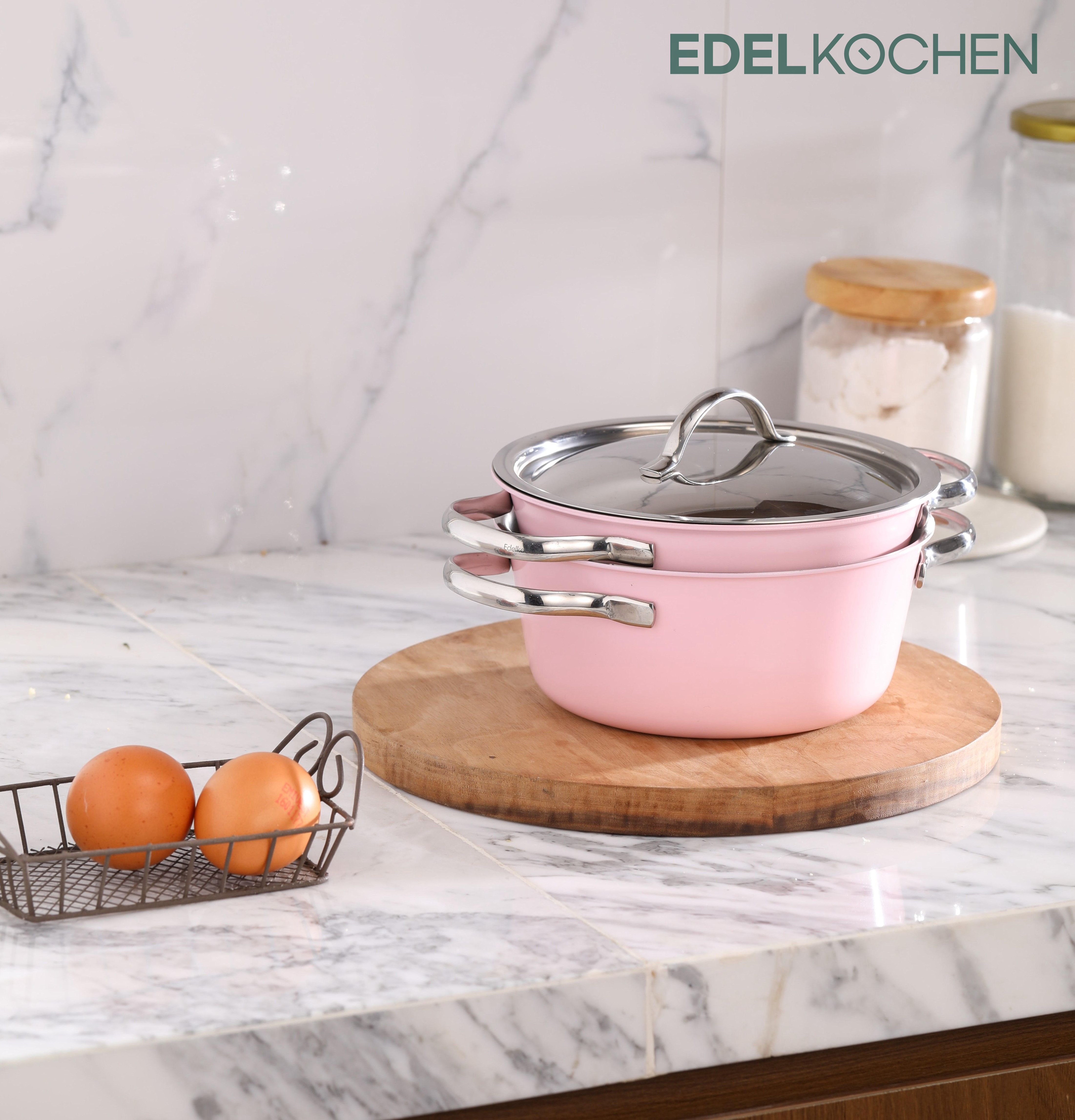 Bộ nồi mini Edelkochen 3 lớp màu 16cm - 2 cái nhỏ