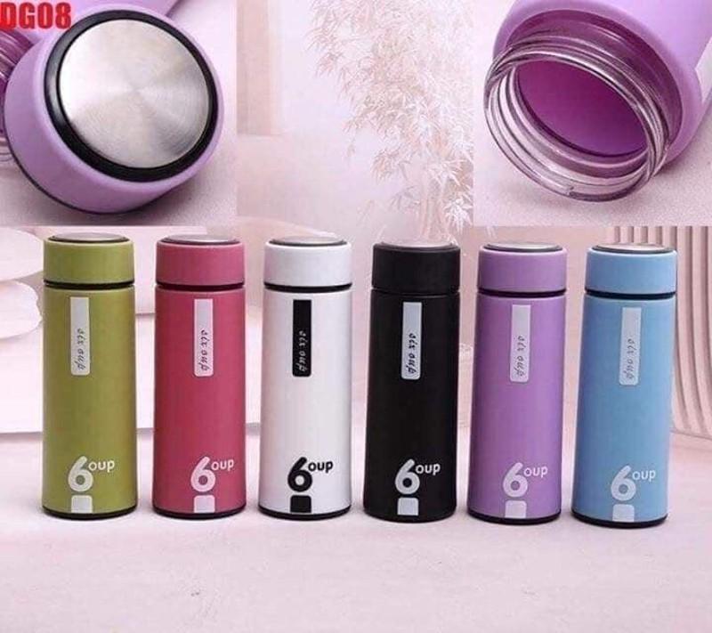 Bình Đựng Nước Giữ Nhiệt Lõi Thủy Tinh Chống Nóng 6 Oup Siêu Bền Đẹp 450Ml - Free Ship Toàn Quốc
