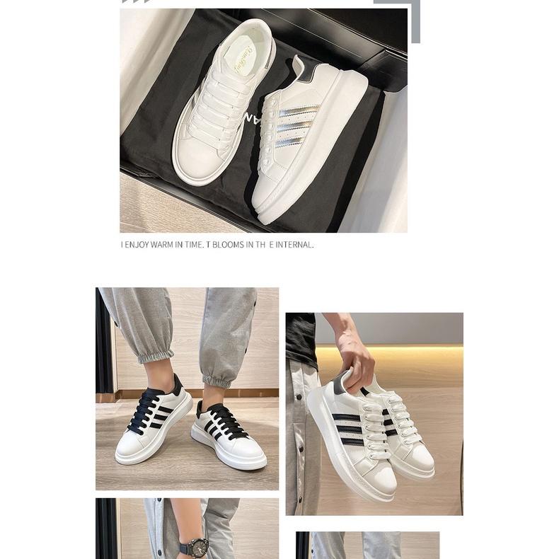 Giày Sneaker Đế Cao Nam Nữ size từ 36 đến 43 khâu full đế kẻ sọc thời trang