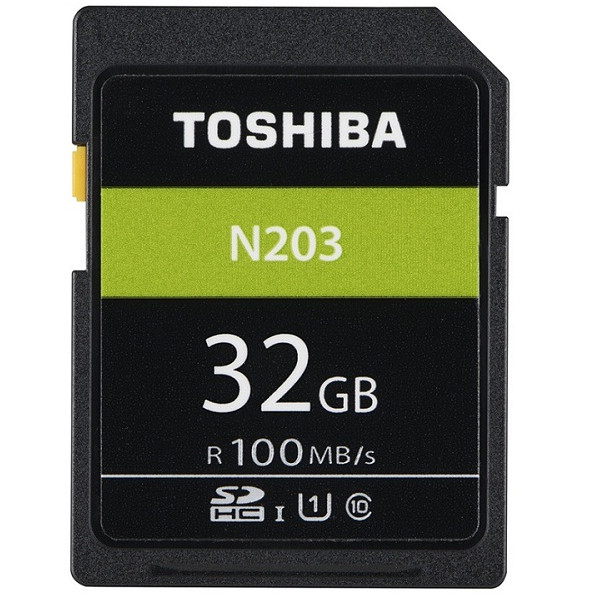 Thẻ nhớ SDHC Toshiba N203 32GB UHS-I U1 C10 100MB/s (Đen) - Hàng chính hãng