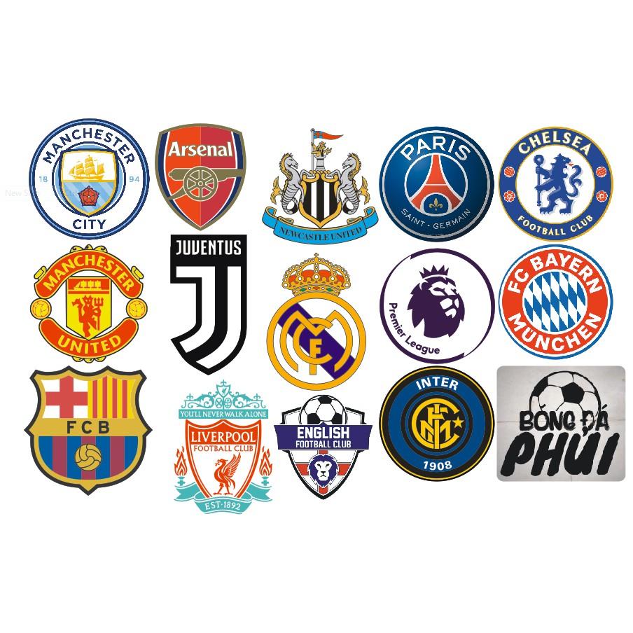 Decal dán xe, laptop,điện thoại hình câu lạc bộ đội tuyển bóng đá, đá banh theo yêu cầu, Chelsea, MU, Arsenal