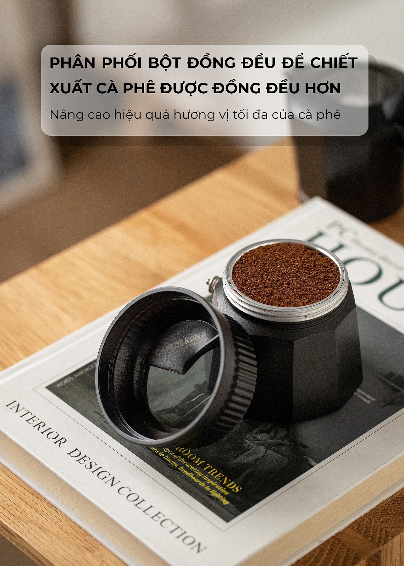 OCD san phẳng cà phê cho bình moka CAFE DE KONA