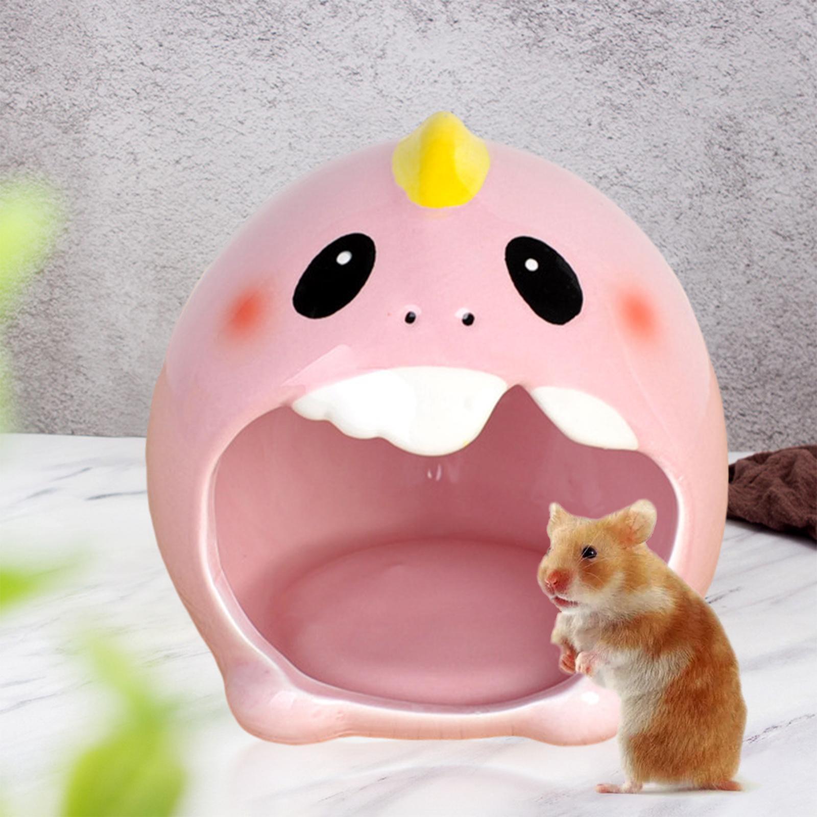 2PCS Ceramic Hamster Nest Small Animal House Cage Toys Pet Nesting Mini Hut