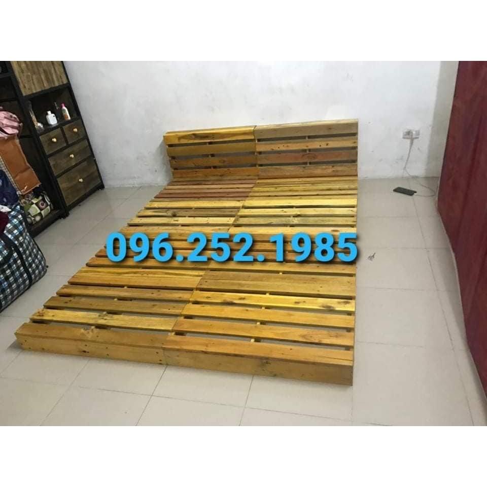 Giường Pallet - kích thước 50 x 80 x cao11cm- Giường gỗ - Giường xếp - Giường Hộp Pallet đã sơn chống mốc