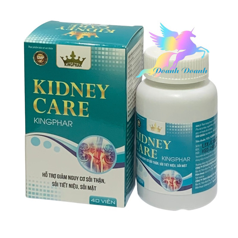 Viên uống lợi tiểu KIDNEY CARE Kingphar - hộp 40 viên - hỗ trỡ giảm nguy cơ sỏi thận , sỏi tiết niệu , sỏi mật
