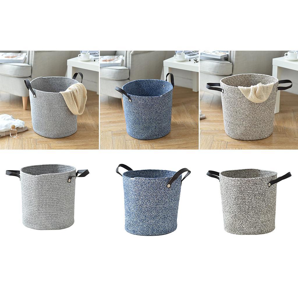 Cotton Woven Storage Basket Laundry Hamper Storage Basket Container