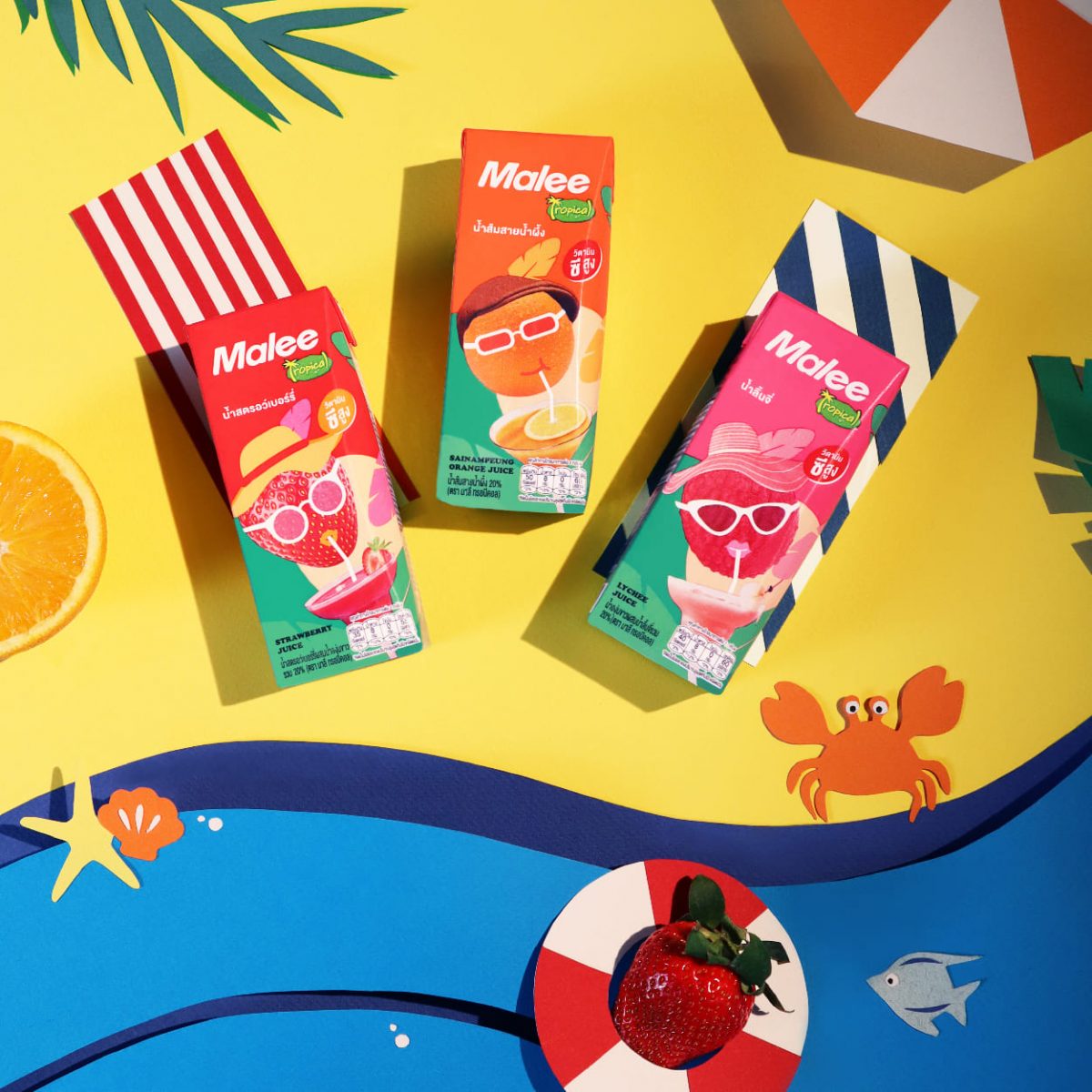 Nước Ép Hỗn Hợp Dâu Tây Và Nho Trắng Malee Tropical 180ml