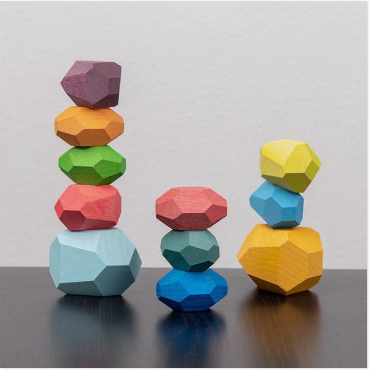 ️ Đồ Chơi Thăng Bằng Gỗ cho bé Balance 16 Blocks Colorful