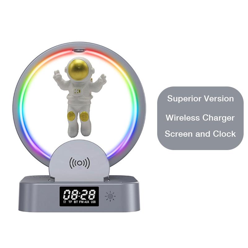 GENAI Loa Bluetooth Bay Từ Tính Loa Phi Hành Gia Nổi Không Dây Hộp Âm Thanh Có Đèn LED Hiển Thị Bộ Sạc Không Dây Màu sắc: Phiên bản cao cấp