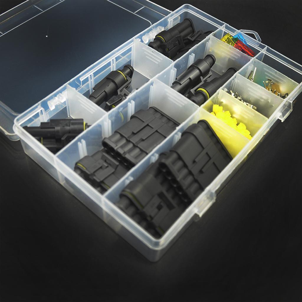 Wire connector plug kit Terminals Heat Shrink Blue Box