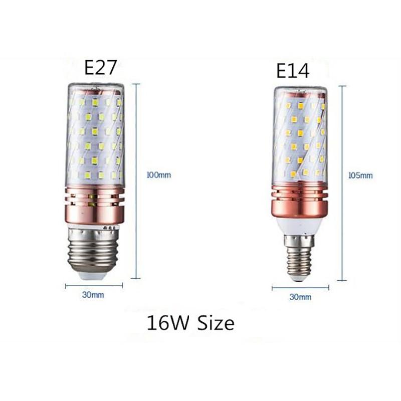 Bóng Đèn Led Siêu Sáng E14 E27 12w 16w 18w Ac 220v Tiện Dụng