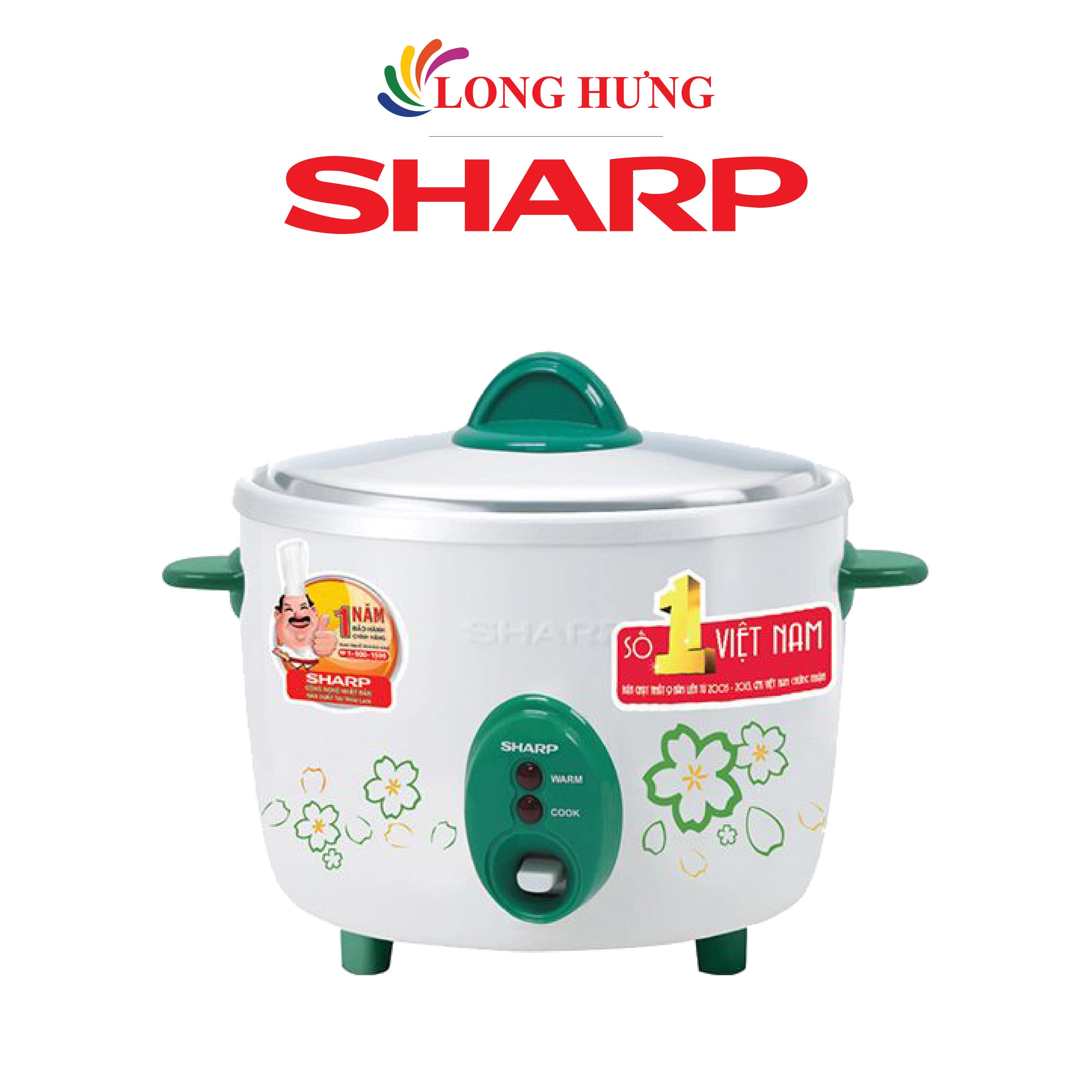 Nồi cơm điện nắp rời Sharp 2.2 lít KSH-D22V - Hàng chính hãng