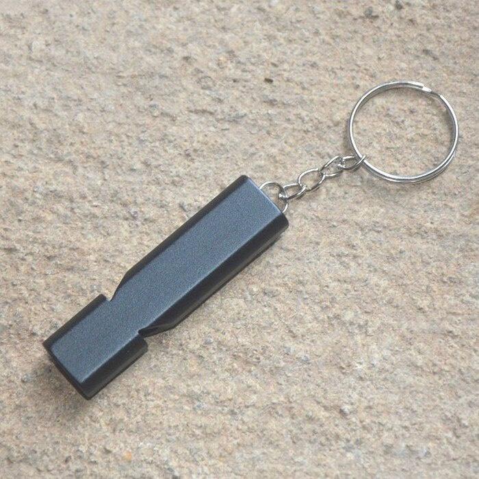 Dual-tube Survival Whistle Portable Aluminum Safety Whistle for Outdoor Hiking Camping Survival Emergency Keychain Multi Tool