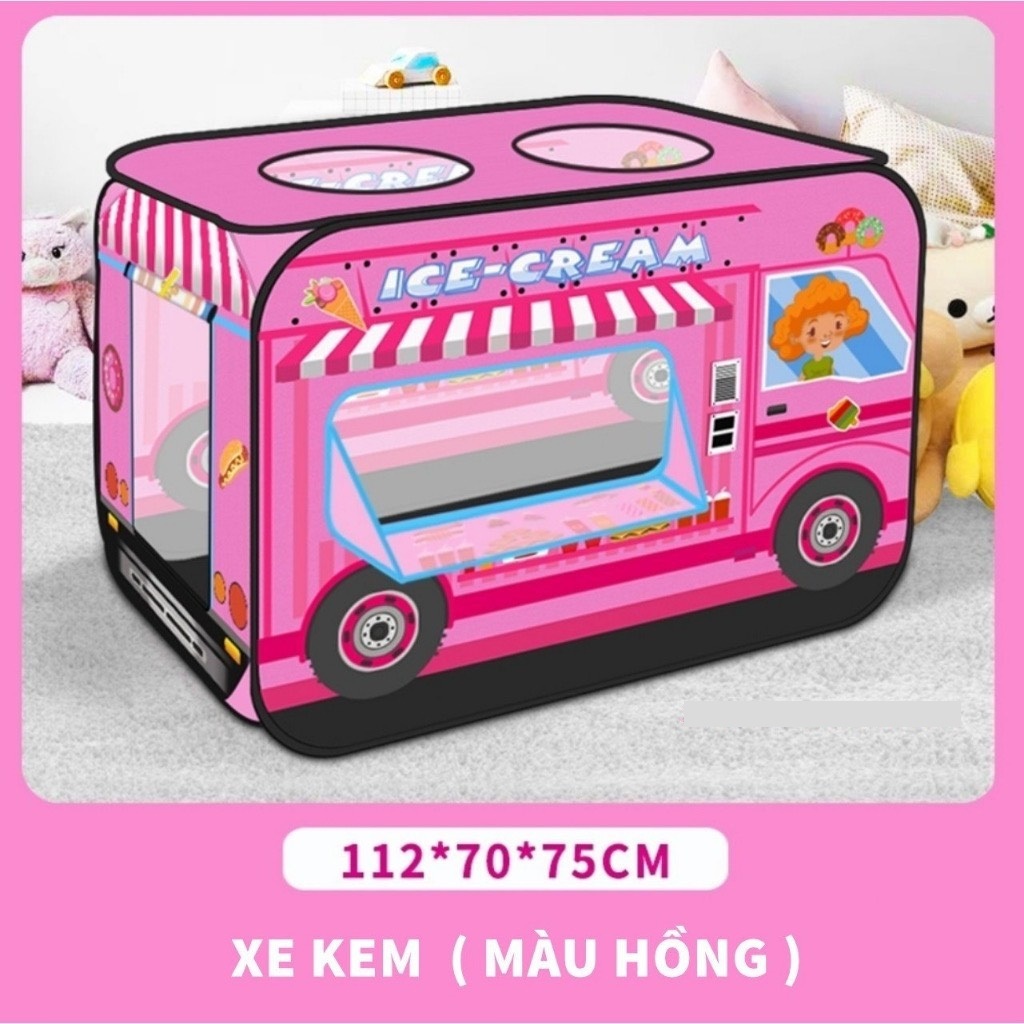 Lều đồ chơi đa năng gấp gọn cho bé, Lều ô tô nhà bóng đa năng cho bé dùng làm nhà dễ thương