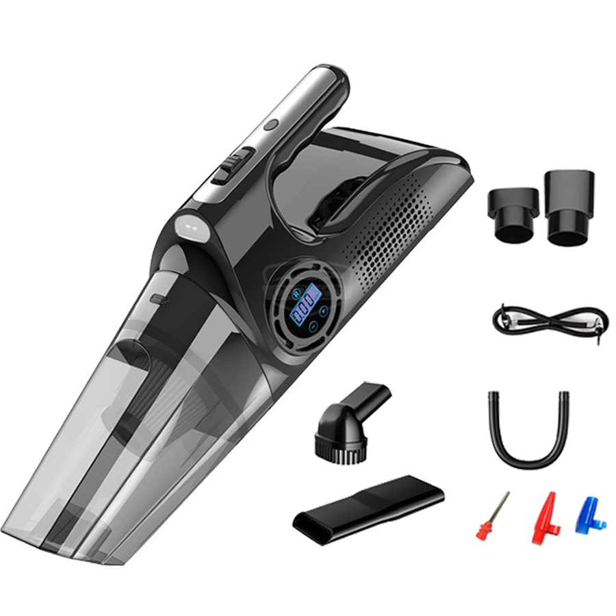 Máy bơm lốp ô tô xe hơi kèm hút bụi cầm tay dùng pin sạc thông minh CAR VIET NAM