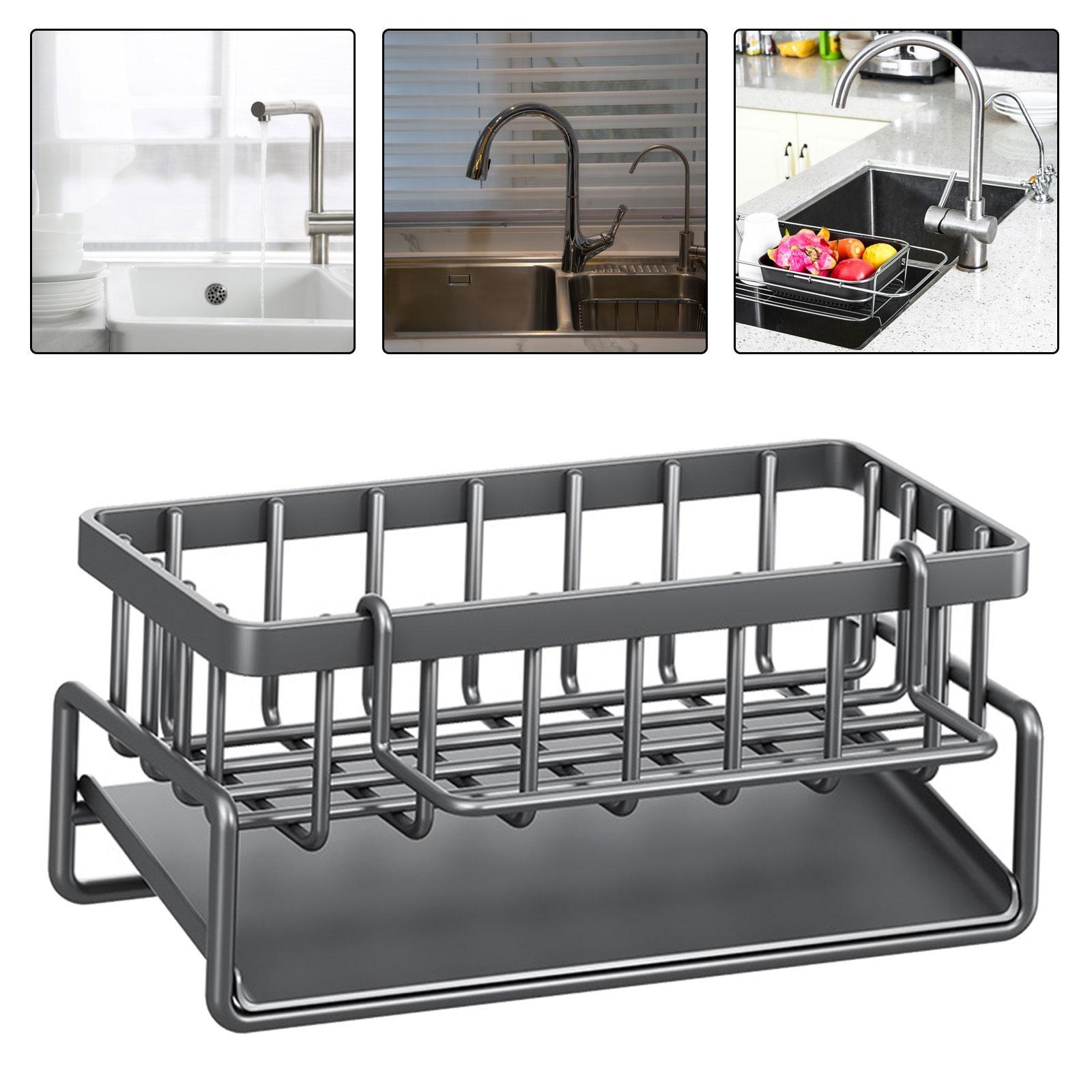 Sponge Holder for Kitchen Sink,Sponge Rack , Rustproof Kitchen Sink Organizer for Place Dishwashing Brush Soap and Sponge
