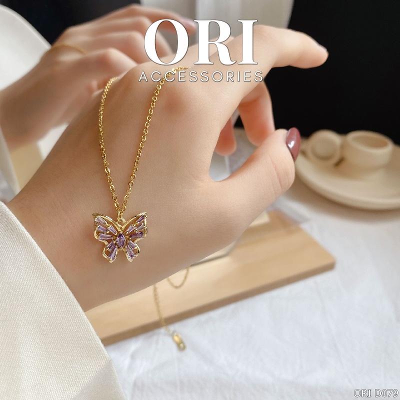 Dây chuyền nữ Cánh bướm thủy tinh Hilary xinh xắn thời trang ORI ACCESSORIES D079