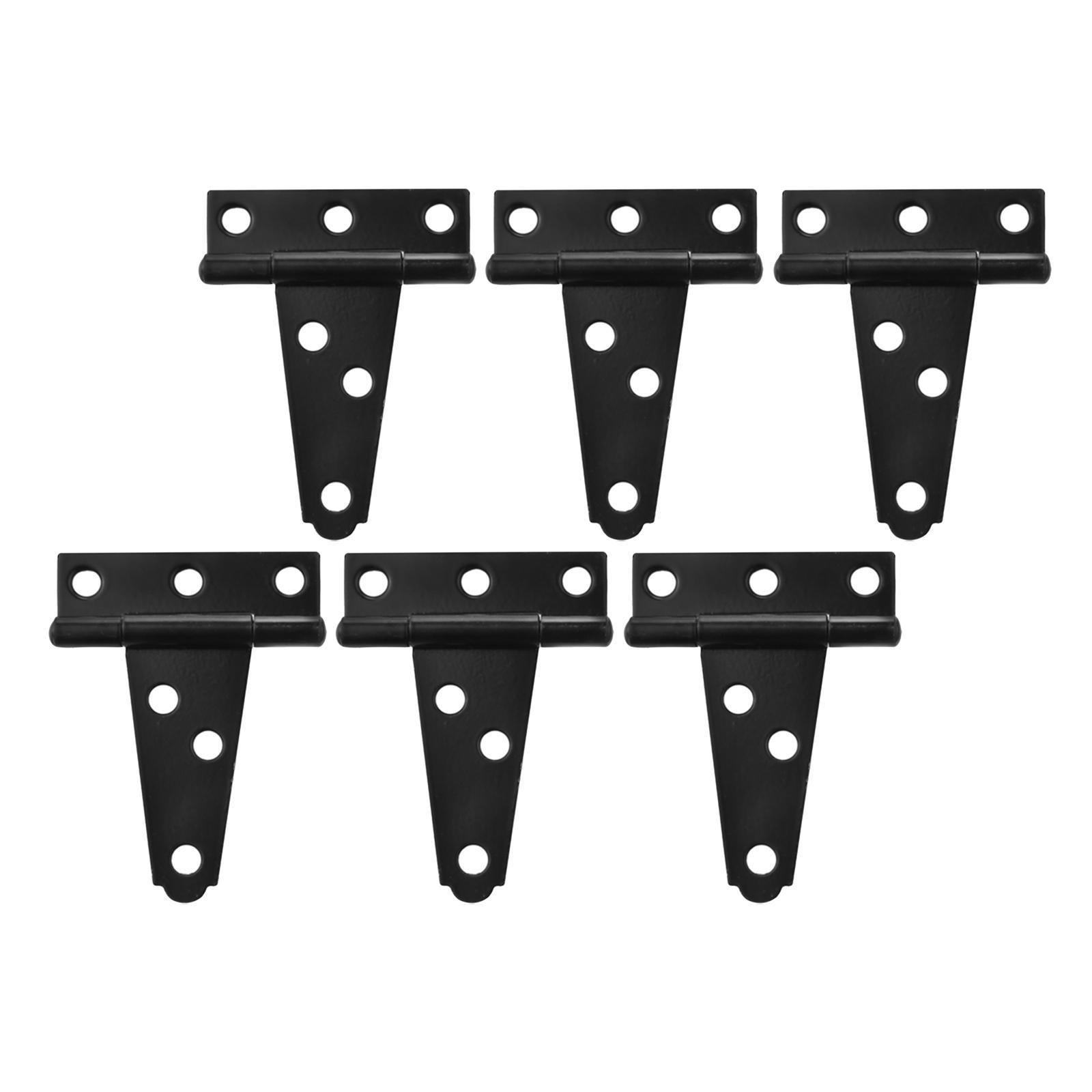 T Strap Hinge Rustproof Black Triangular Hinge T Hinge for Barn Door Cabinet