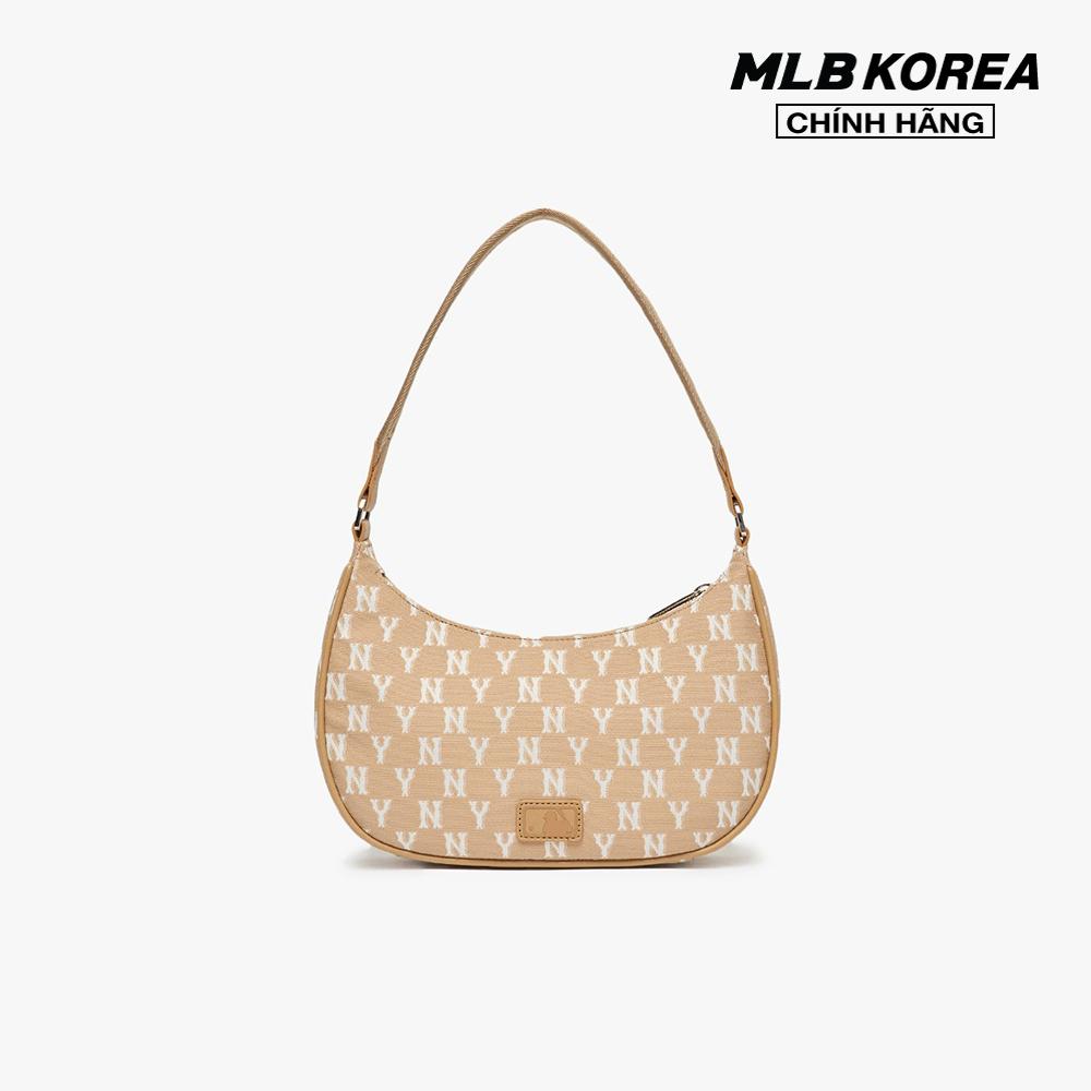 MLB - Túi đeo vai chữ nhật Monogram Jacquard Hobo 3ABQS012N-50BGD