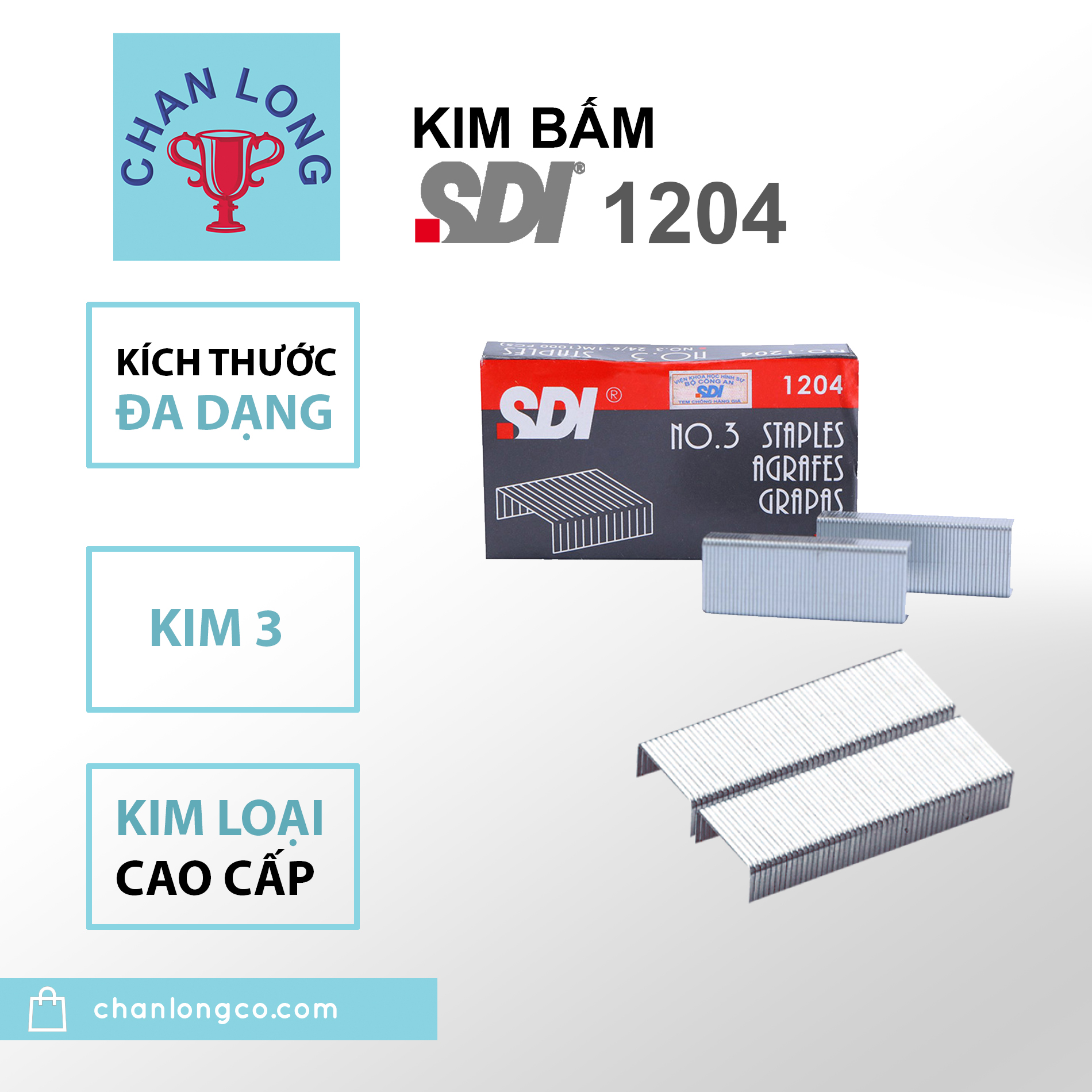 10 hộp kim số 3 SDI 1204