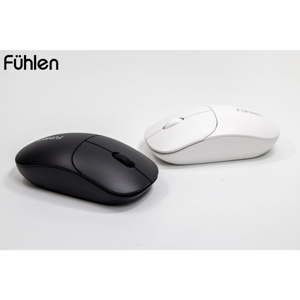 Chuột Không Dây Fuhlen M07s (Ergonomic, DPI 1200, Black/White) - Hàng Chính Hãng