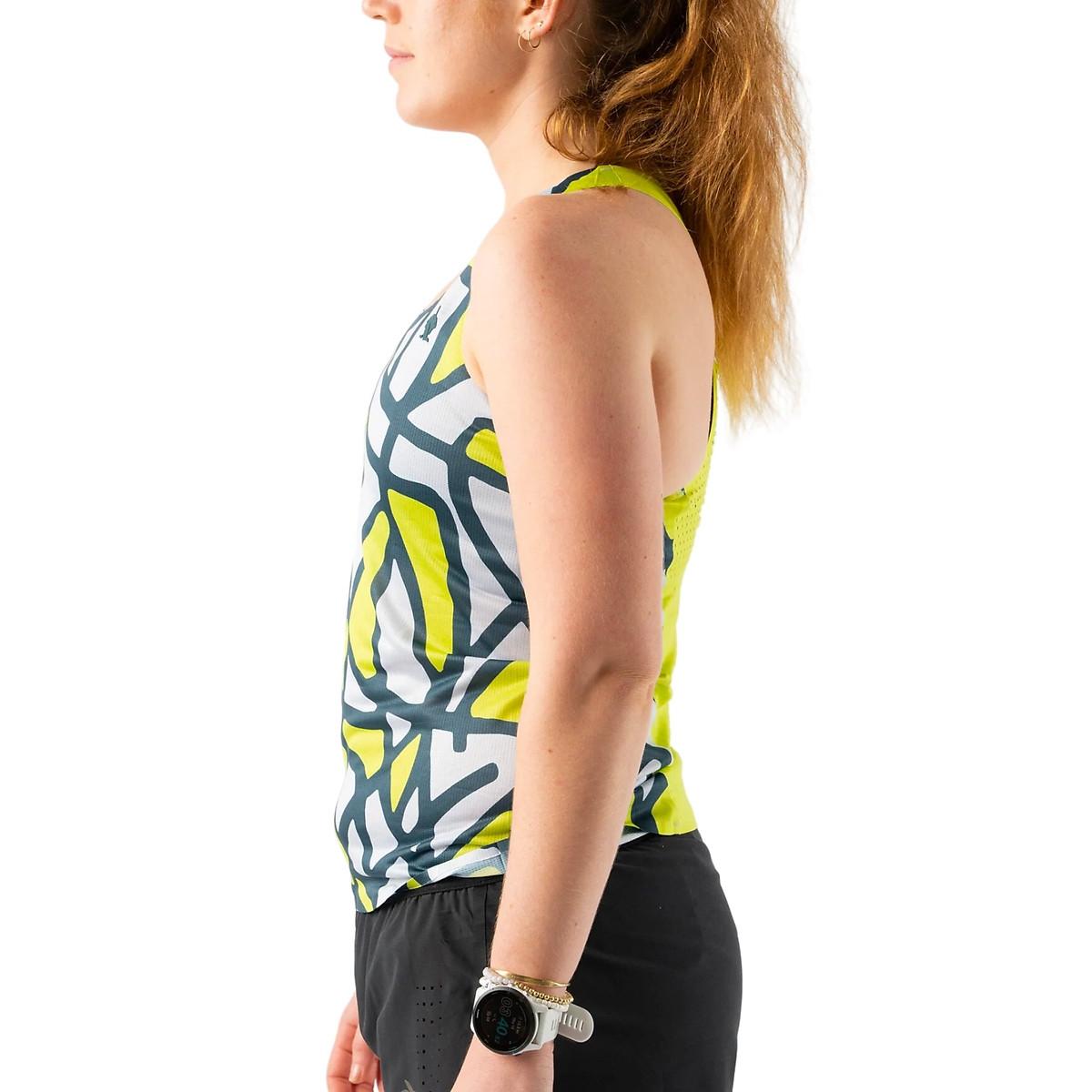 Áo Singlet Chạy Bộ Nữ Rabbit Speedeez - Lime Abstract