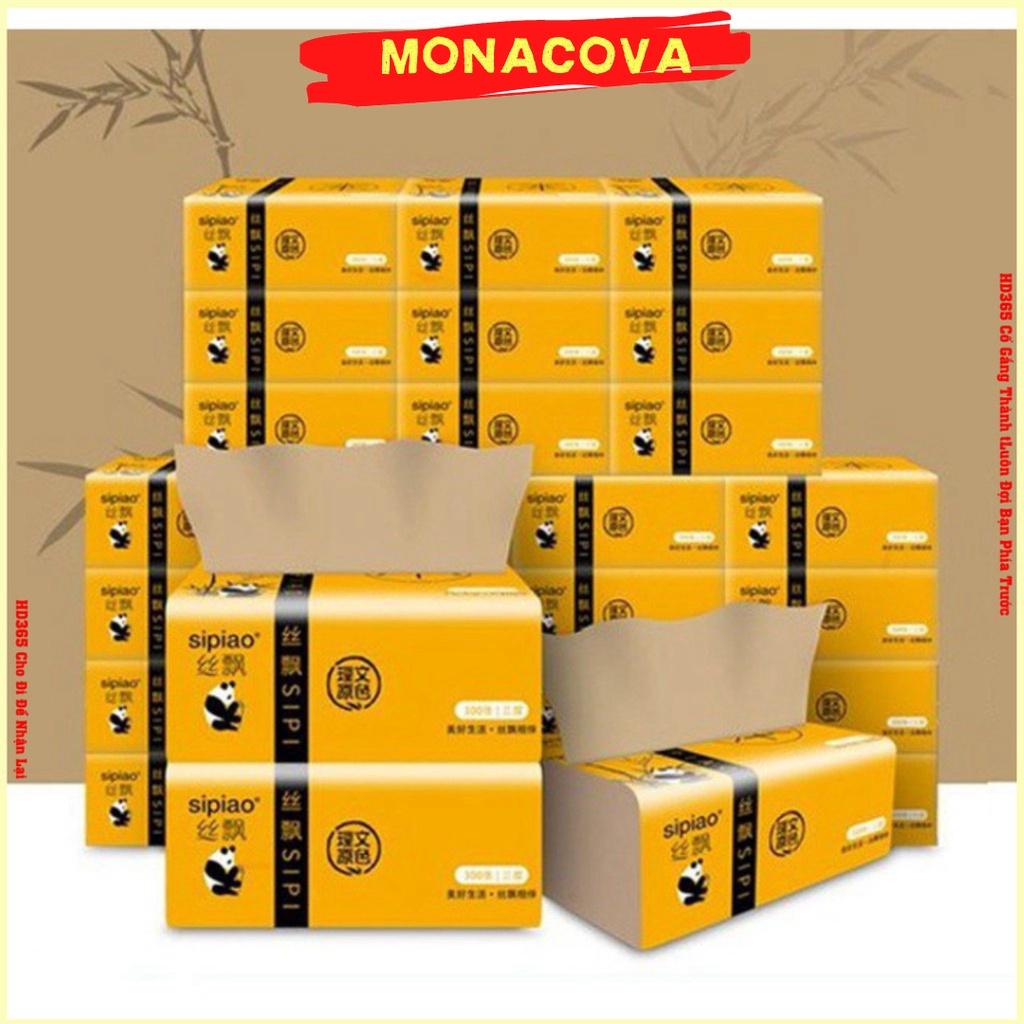 Giấy Ăn Gấu Trúc SIPAO Siêu Dai Siêu Mền Mại Không Chất Tẩy Trắng Chính Hãng - Shop Monacova