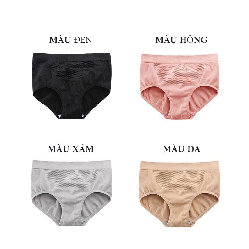 Quần lót nữ kháng khuẩn cotton cao cấp co giãn 4 chiều siêu đẹp có túi zip cho 40-63kg QL18