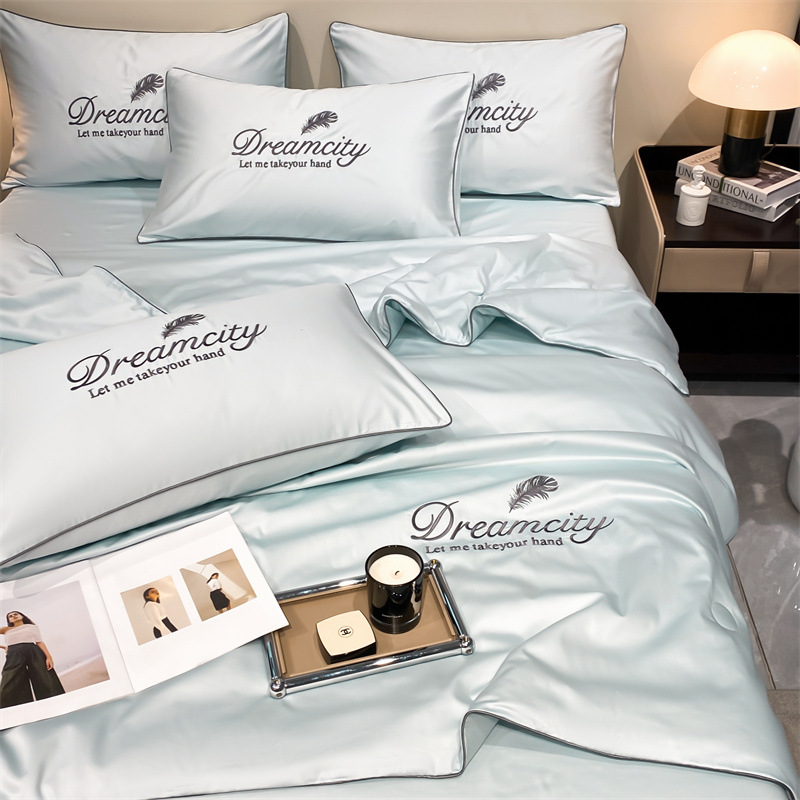 Chăn Ga Gối Đệm Mùa Hè Phi Lụa Cotton Cao Cấp Dream City Chăn Hè Trần Bông Chuẩn Khách Sạn 5 Sao