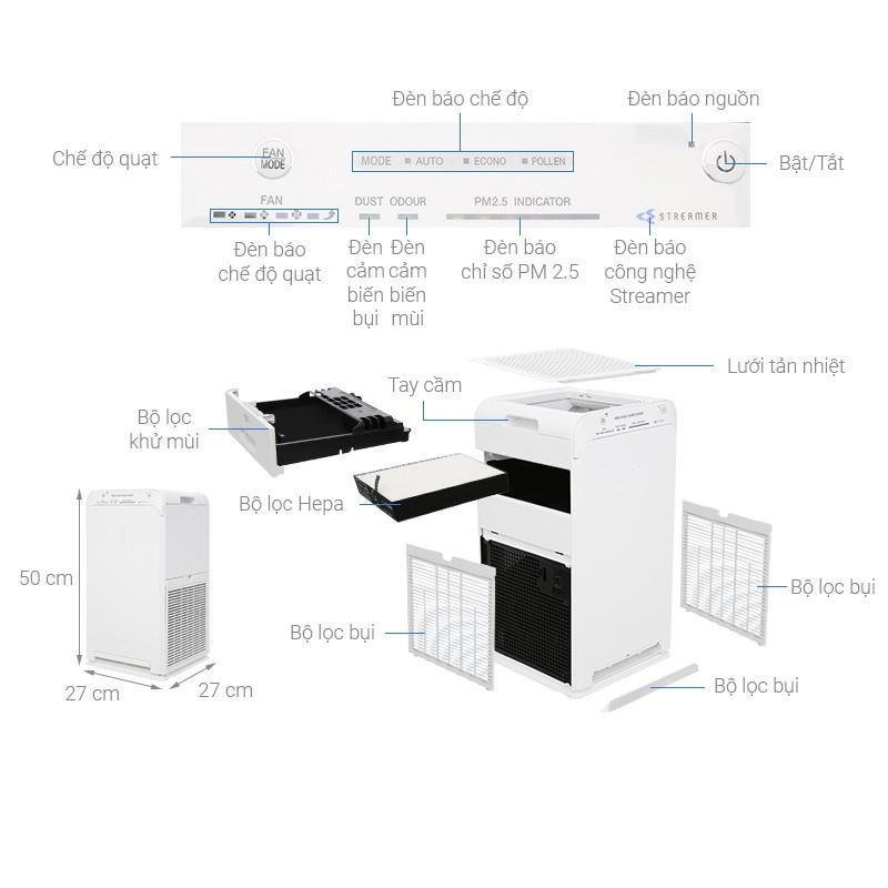 (KAFP080B4E) Bộ lọc tĩnh điện HEPA Daikin cho model MCK55TVM6, MC55UVM6 &amp; MC40UVM6 - Hàng chính hãng