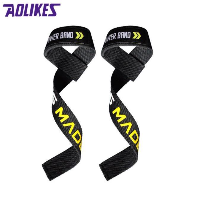 Dây Kéo Lưng Lifting Straps Hỗ Trợ Các Bài Tập Kéo Khi Thể Hình, Tập Gym AOLIKES (1 Đôi)