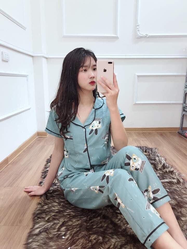 Set đồ mặc nhà tay ngắn quần dài - Giao màu ngẫu nhiên - Freesize - HUYEN