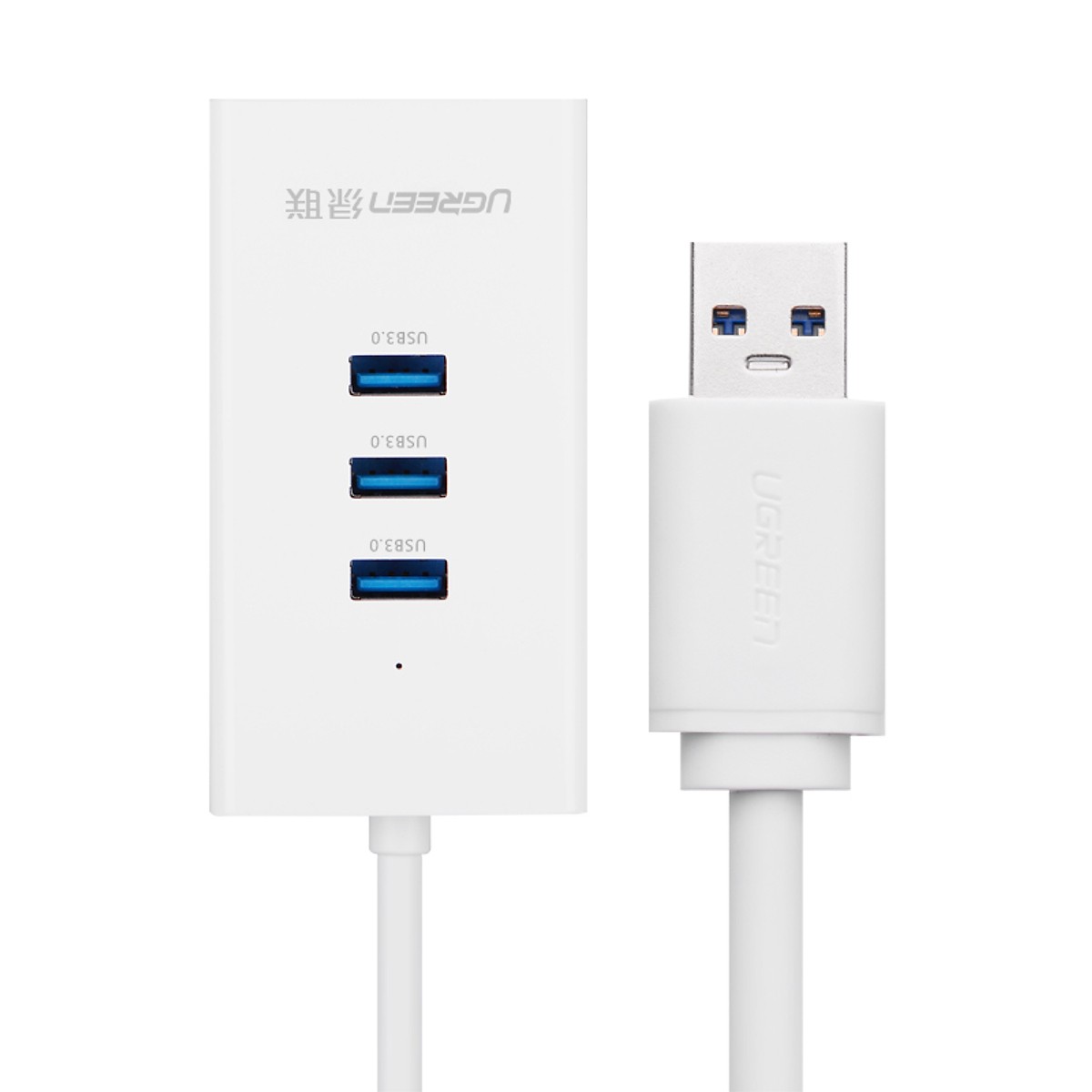 Usb To Rj45 With Usb 3.0 Hub White Cr102 - 20262 Ugreen - Hàng Chính Hãng