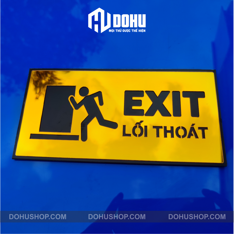 Bảng Exit, Lối Thoát Gương Vàng DOHU32 - Sang Trọng, Hiện Đại