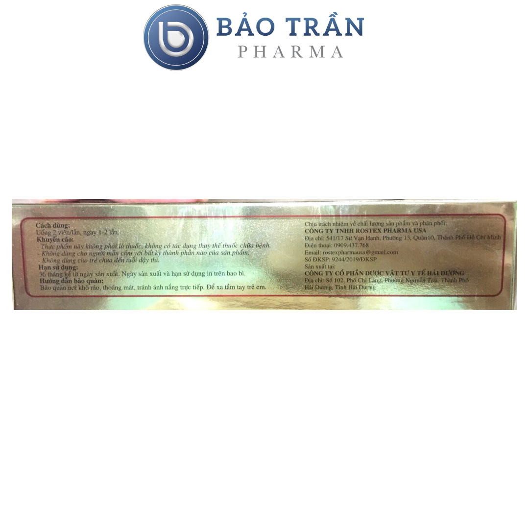 Viên Ăn Ngủ Ngon Rostex bổ sung omega 3, lysin, kẽm zinc giảm mất ngủ, ăn ngon, ngủ ngon, tăng cường sức khỏe- Chai 60 v